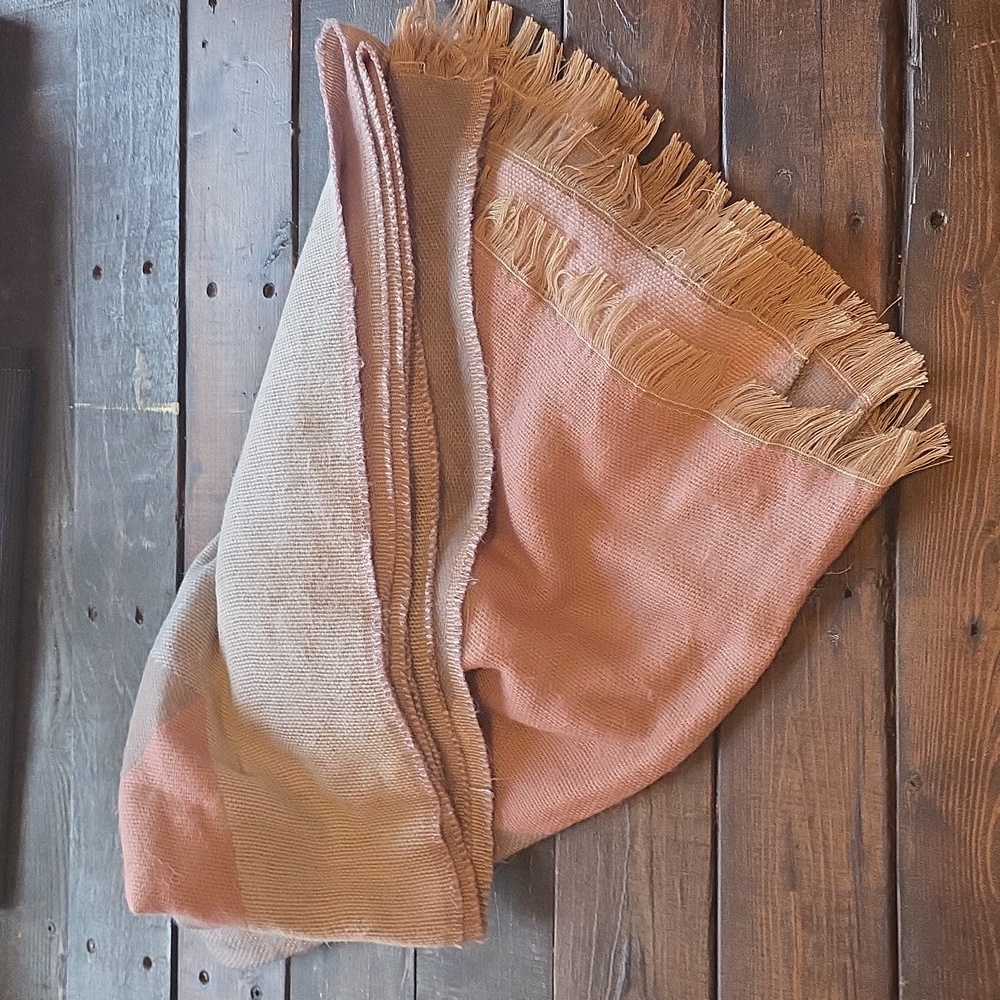 Peach Blush Fringe Scarf